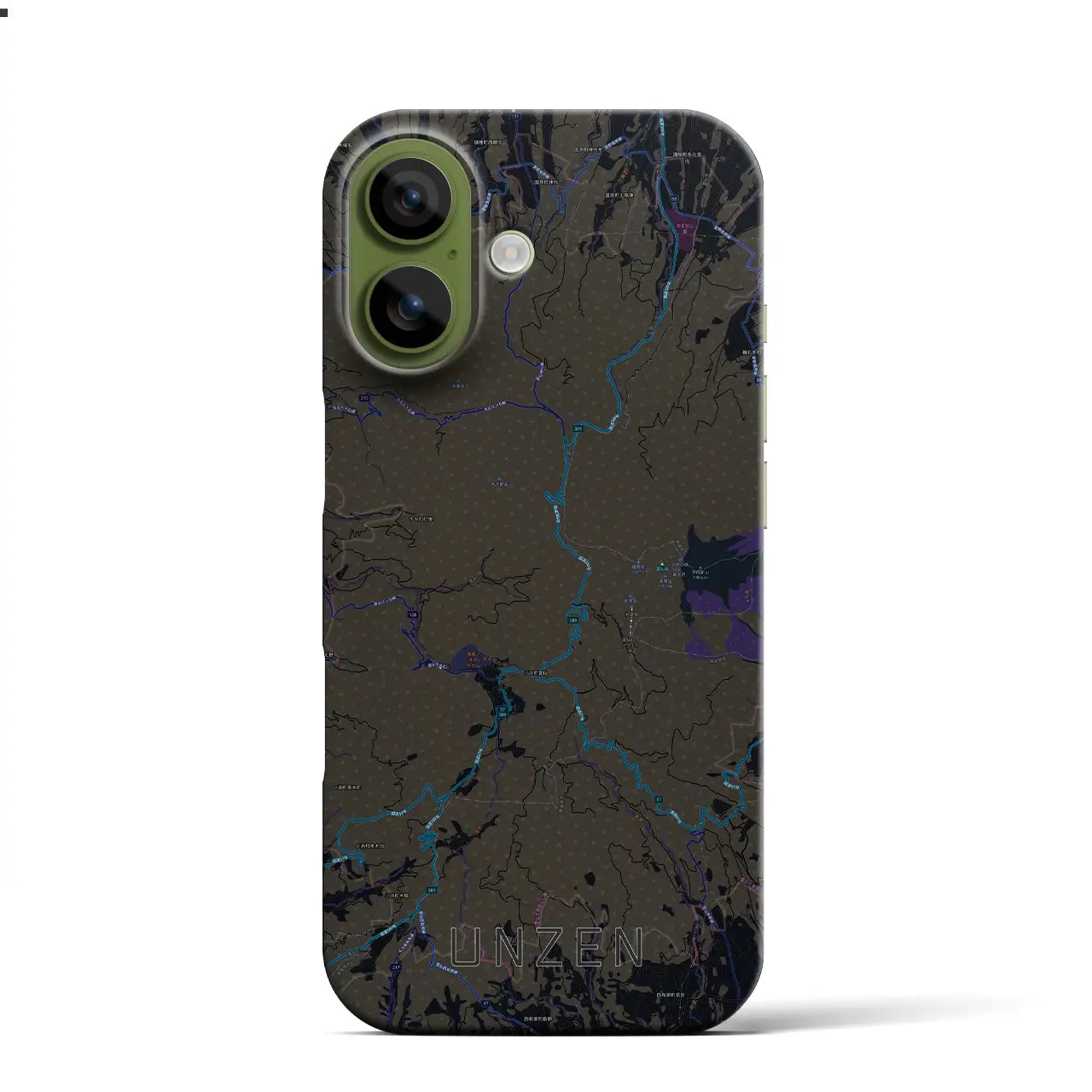 【雲仙（長崎県）】地図柄iPhoneケース（バックカバータイプ）