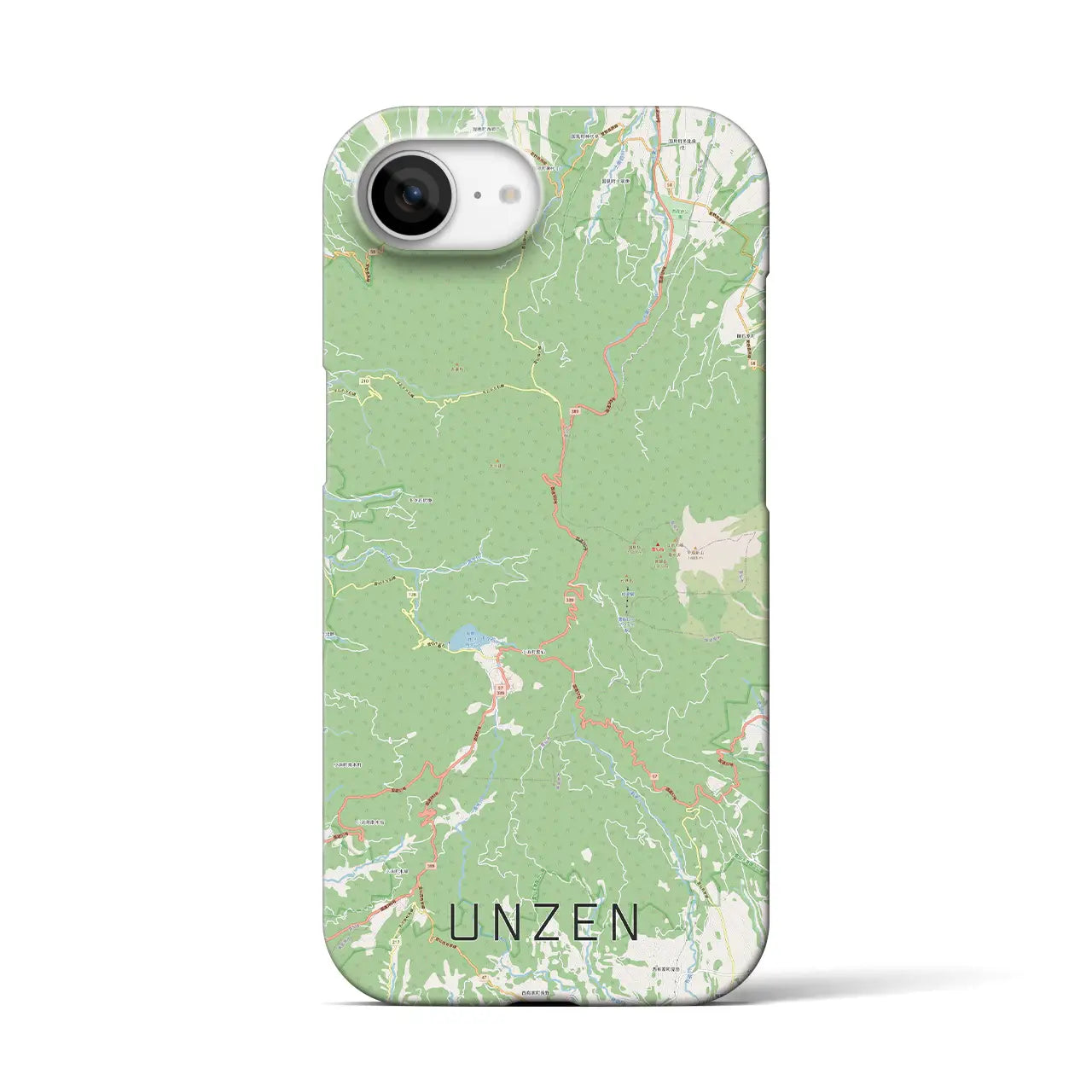 【雲仙（長崎県）】地図柄iPhoneケース（バックカバータイプ）