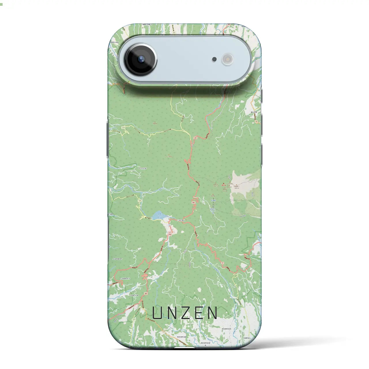 【雲仙（長崎県）】地図柄iPhoneケース（バックカバータイプ）ブラック・iPhone 17 Pro Max 用
