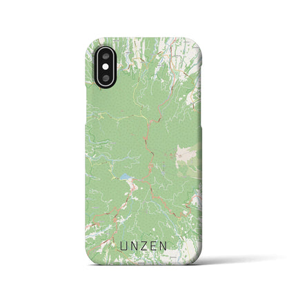 【雲仙（長崎県）】地図柄iPhoneケース（バックカバータイプ）