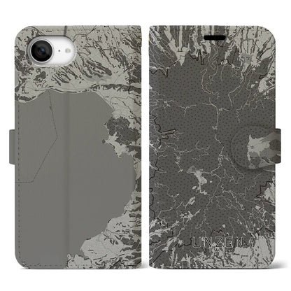 【雲仙（長崎県）】地図柄iPhoneケース（手帳タイプ）