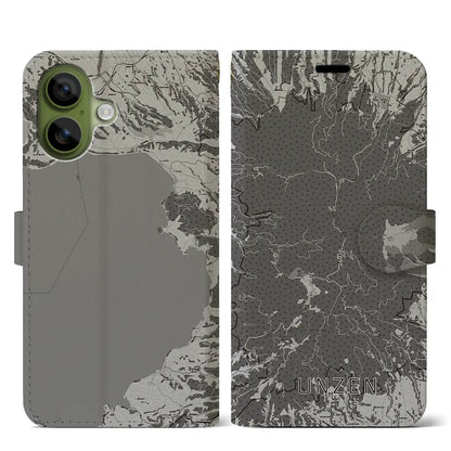 【雲仙（長崎県）】地図柄iPhoneケース（手帳タイプ）