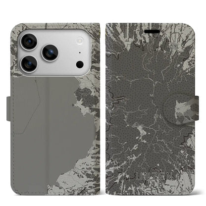 【雲仙（長崎県）】地図柄iPhoneケース（手帳タイプ）