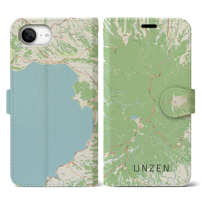 【雲仙（長崎県）】地図柄iPhoneケース（手帳タイプ）