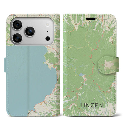 【雲仙（長崎県）】地図柄iPhoneケース（手帳タイプ）