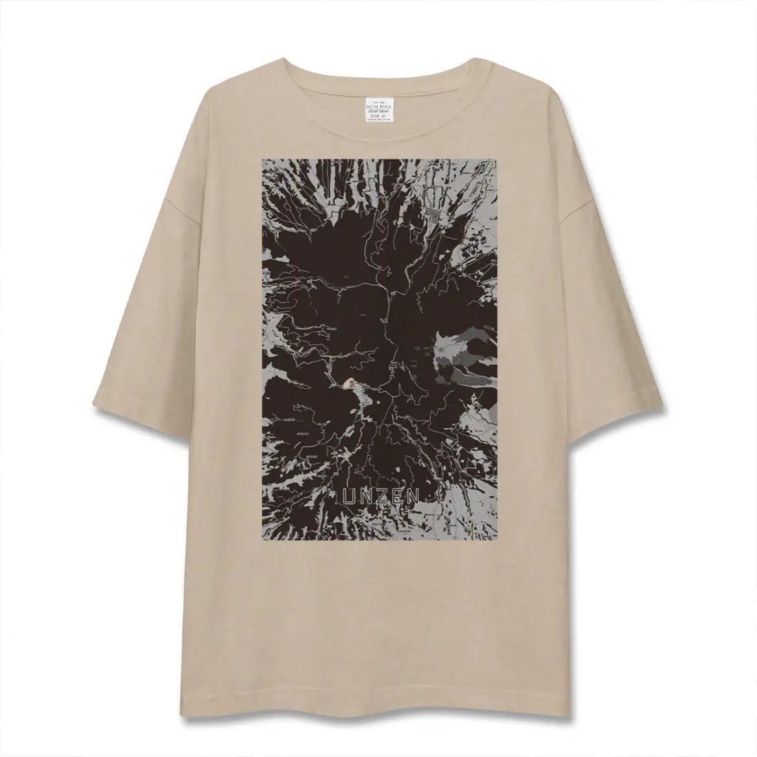 【雲仙（長崎県）】地図柄ビッグシルエットTシャツ