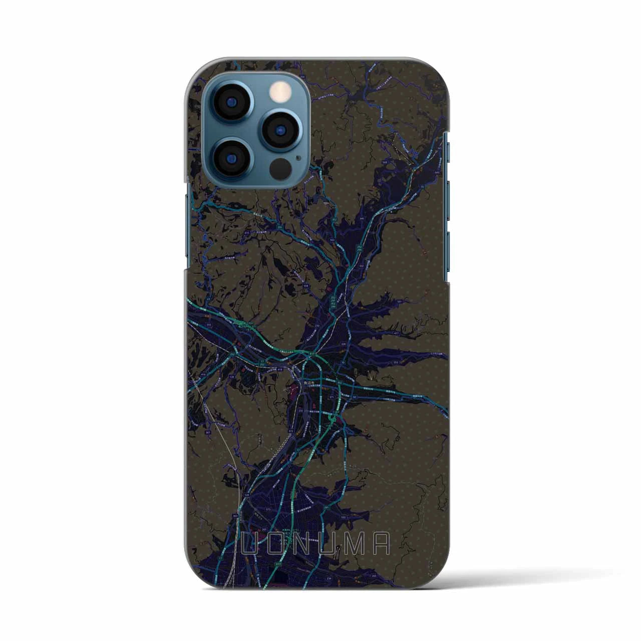 【魚沼（新潟県）】地図柄iPhoneケース（バックカバータイプ）