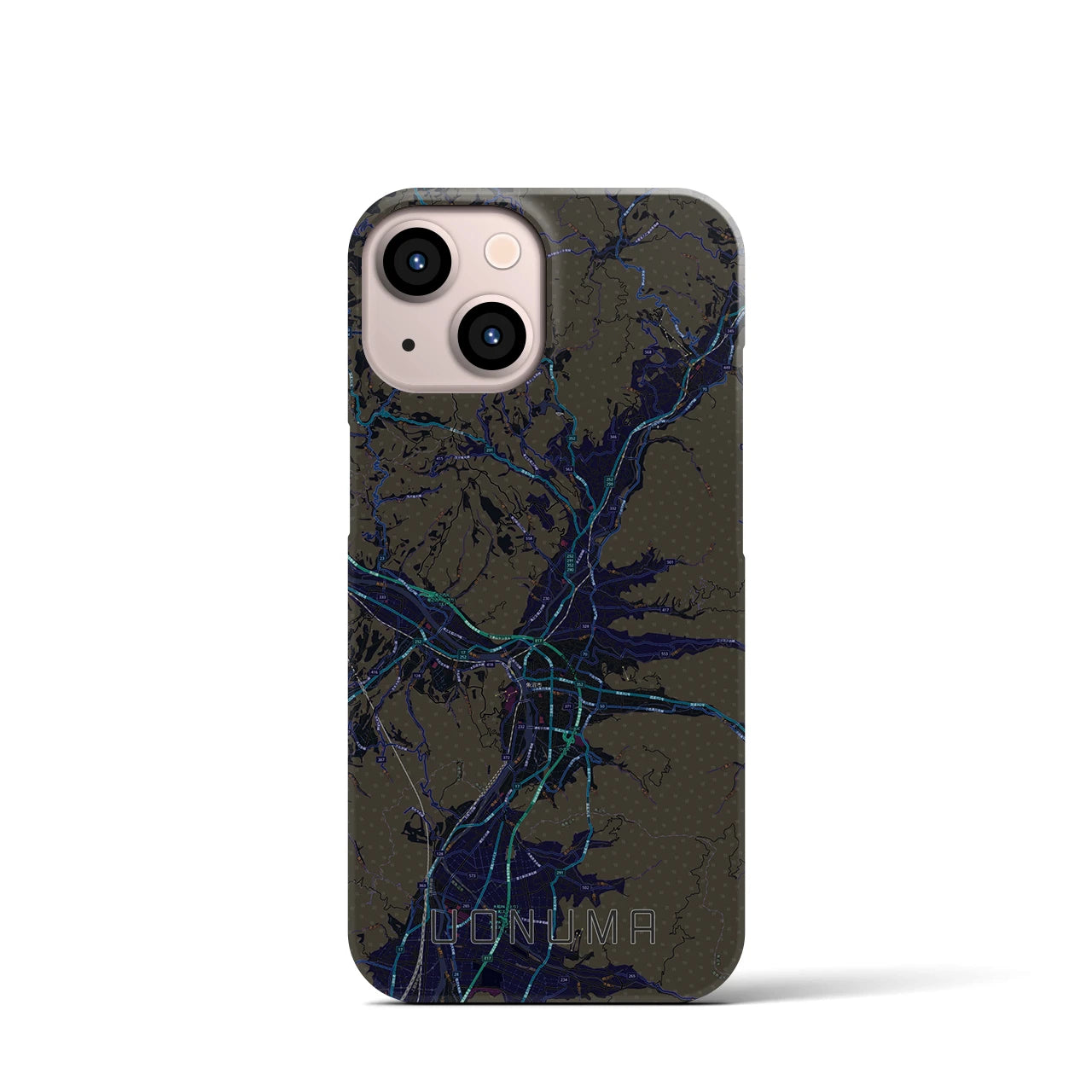 【魚沼（新潟県）】地図柄iPhoneケース（バックカバータイプ）