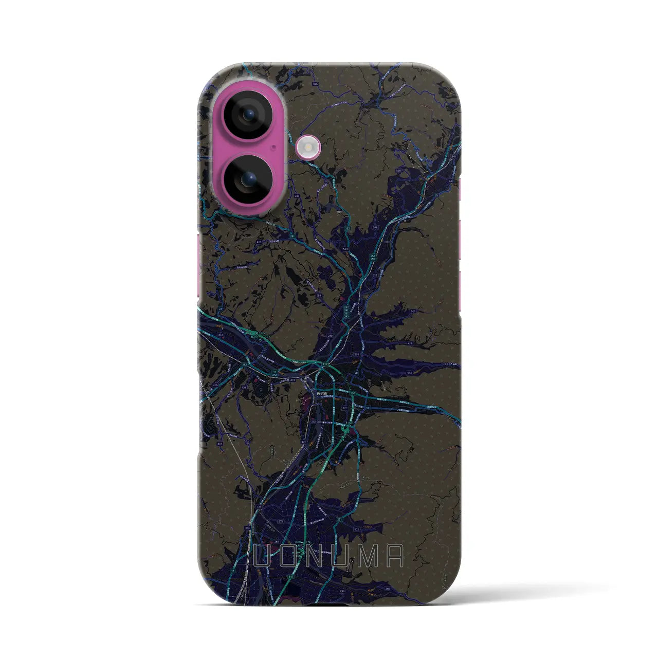 【魚沼（新潟県）】地図柄iPhoneケース（バックカバータイプ）