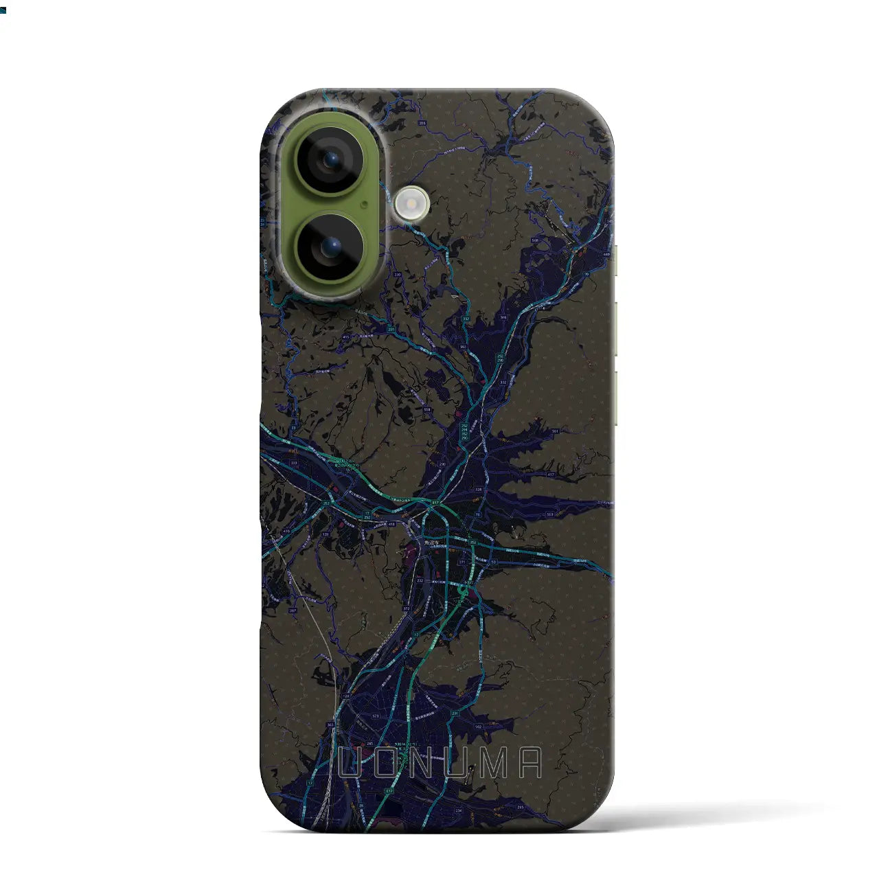 【魚沼（新潟県）】地図柄iPhoneケース（バックカバータイプ）