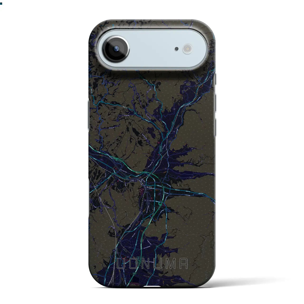 【魚沼（新潟県）】地図柄iPhoneケース（バックカバータイプ）