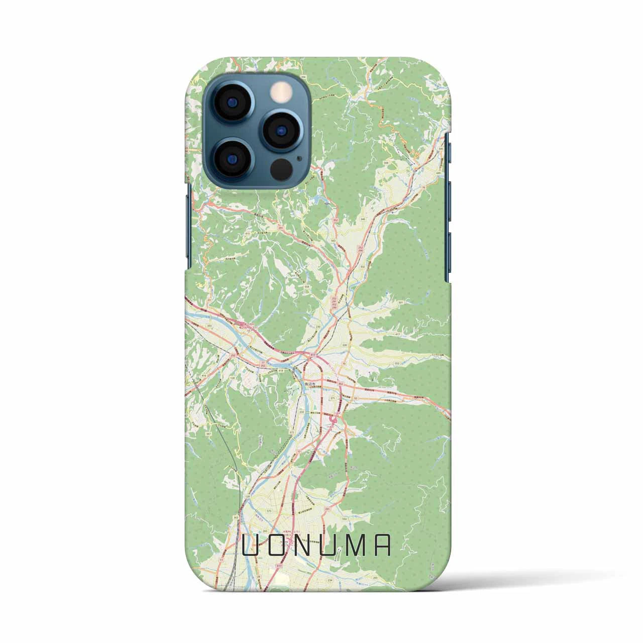 【魚沼（新潟県）】地図柄iPhoneケース（バックカバータイプ）