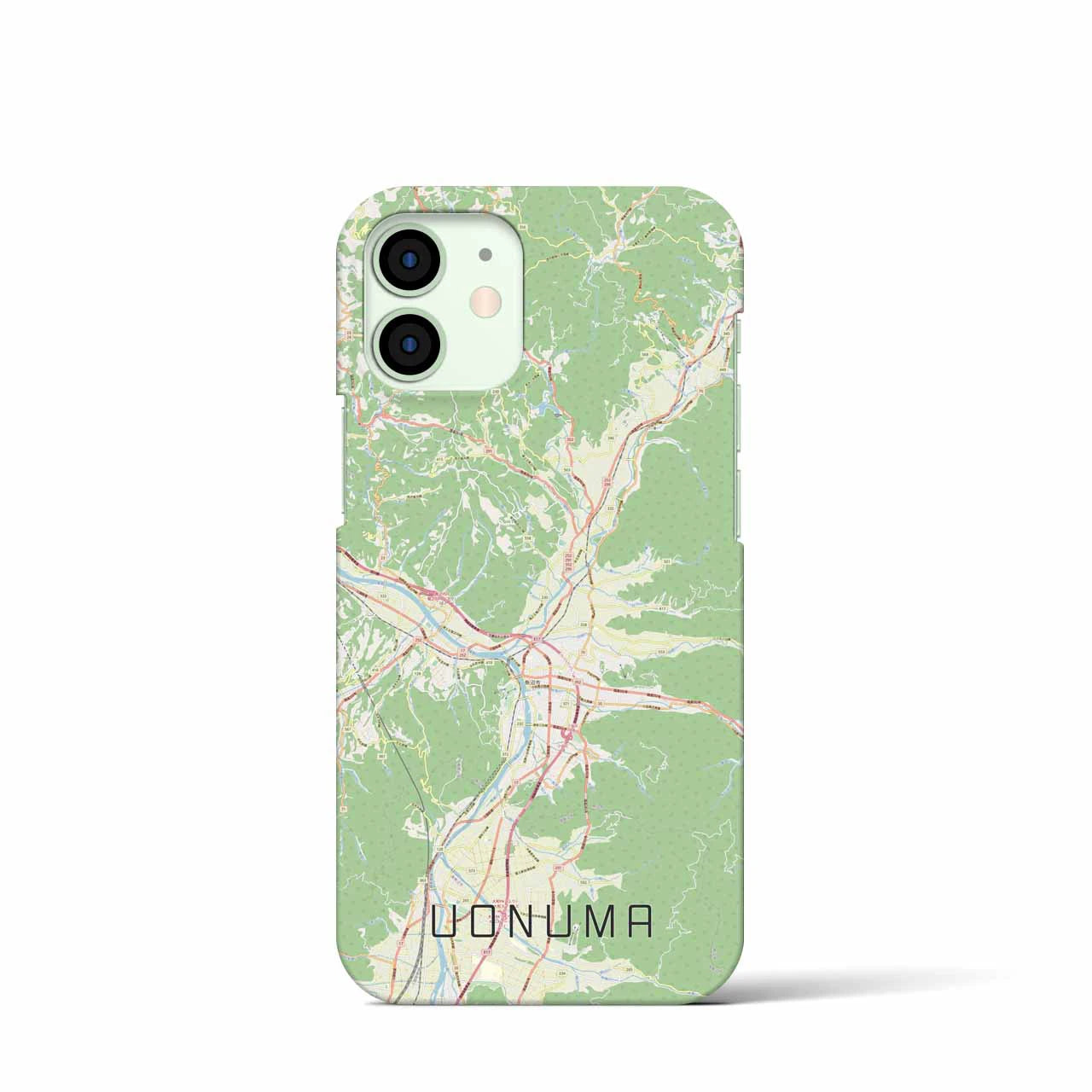 【魚沼（新潟県）】地図柄iPhoneケース（バックカバータイプ）