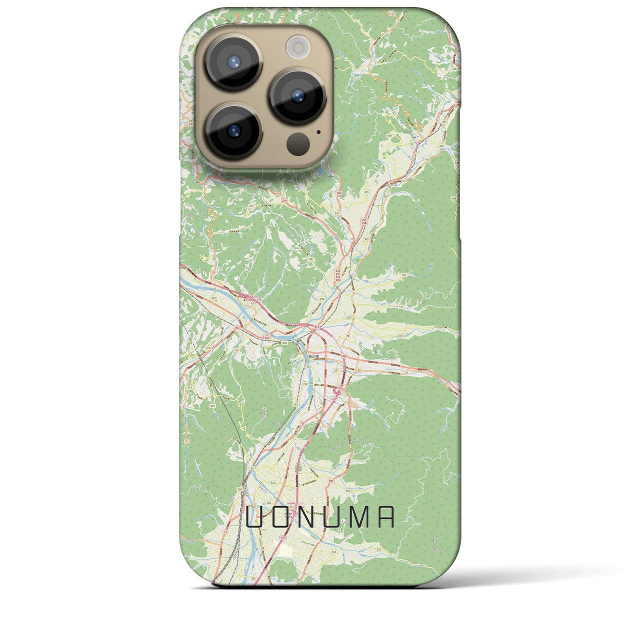 【魚沼（新潟県）】地図柄iPhoneケース（バックカバータイプ）