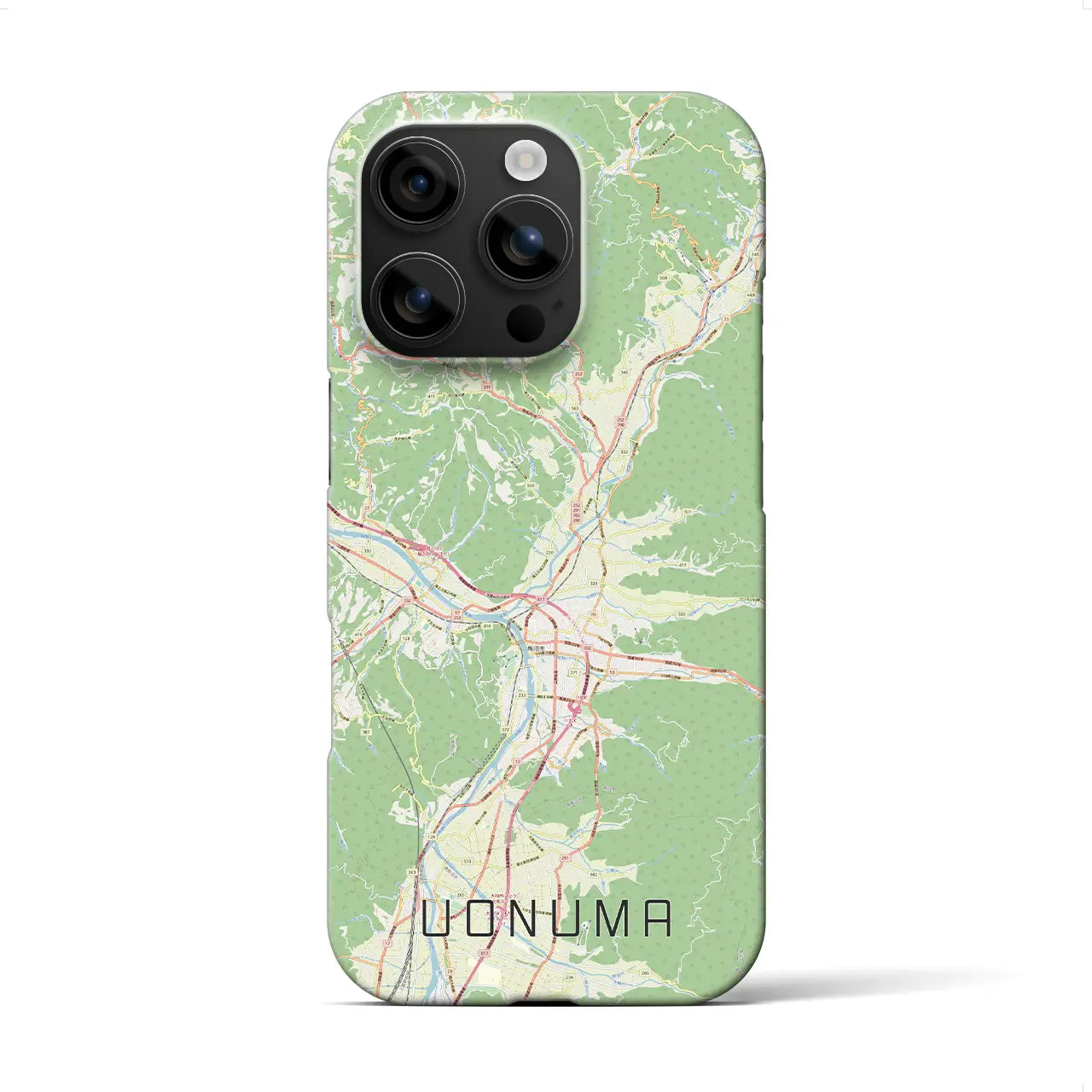 【魚沼（新潟県）】地図柄iPhoneケース（バックカバータイプ）