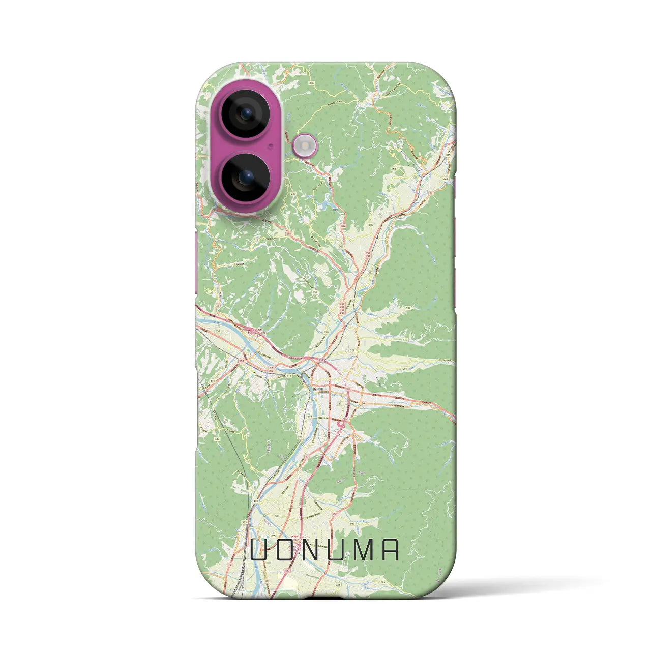 【魚沼（新潟県）】地図柄iPhoneケース（バックカバータイプ）