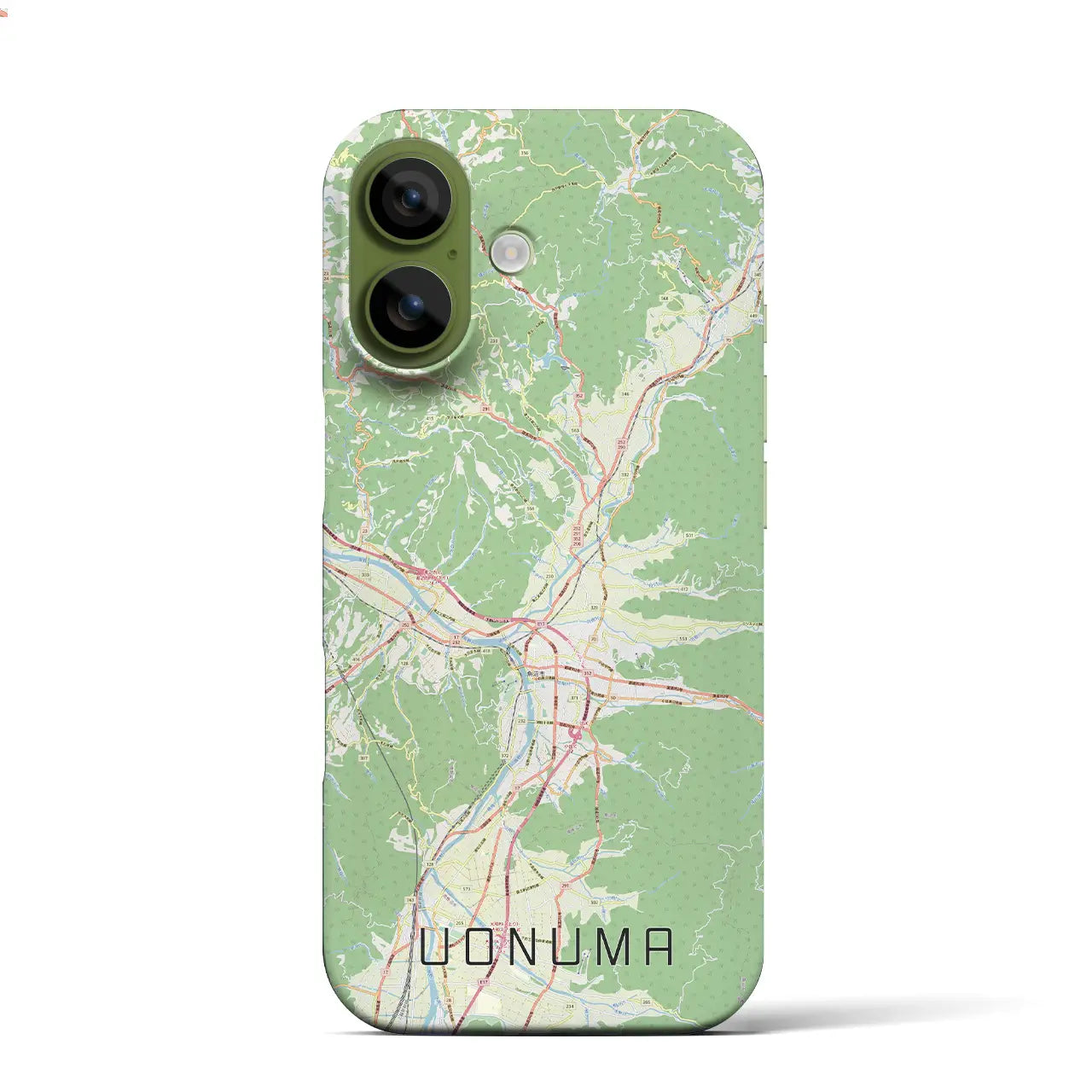 【魚沼（新潟県）】地図柄iPhoneケース（バックカバータイプ）