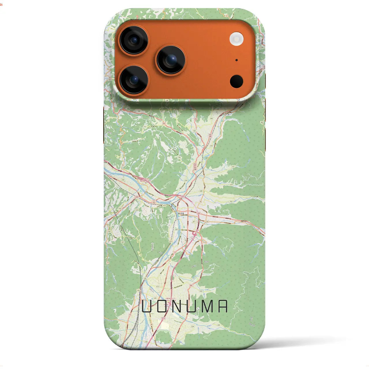 【魚沼（新潟県）】地図柄iPhoneケース（バックカバータイプ）