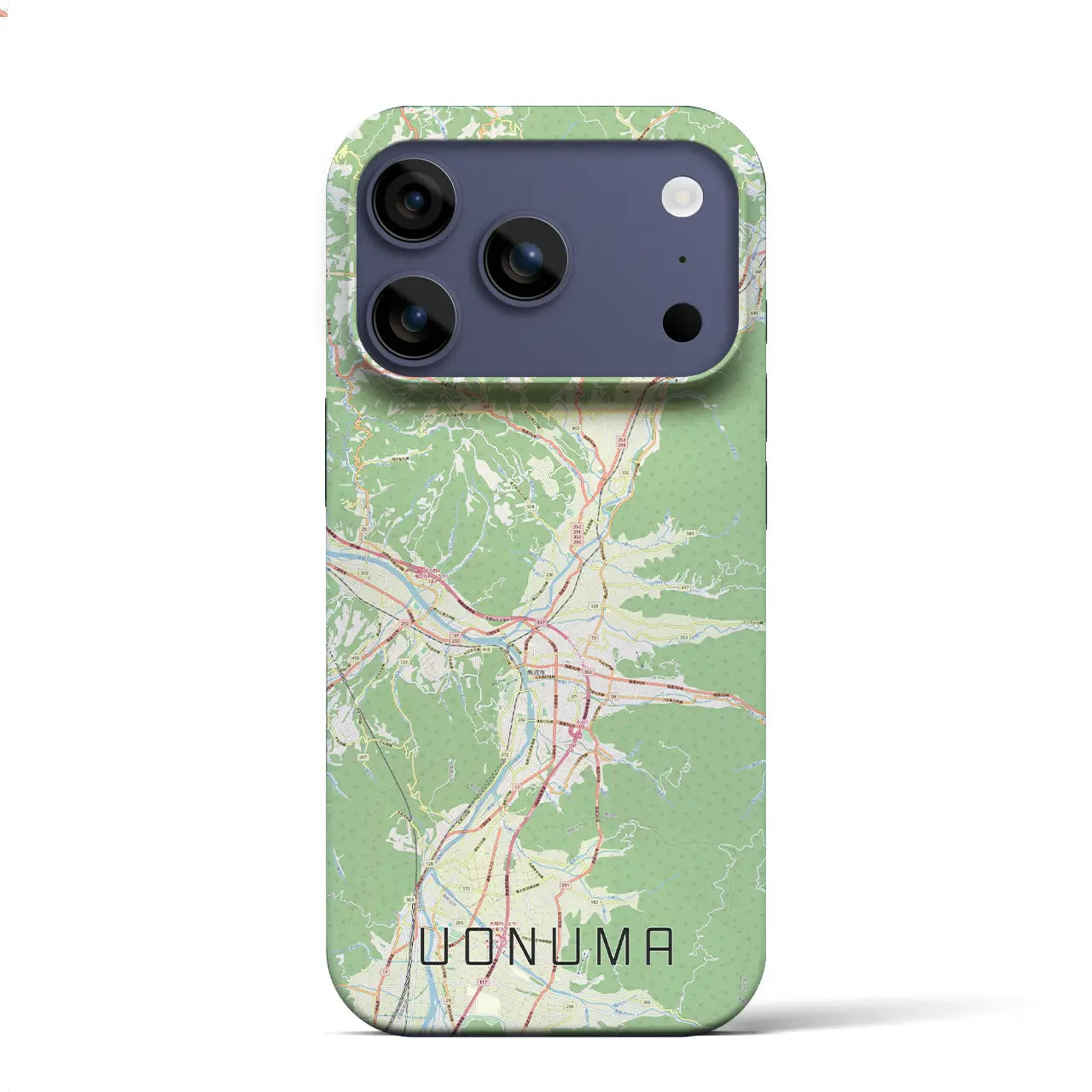 【魚沼（新潟県）】地図柄iPhoneケース（バックカバータイプ）