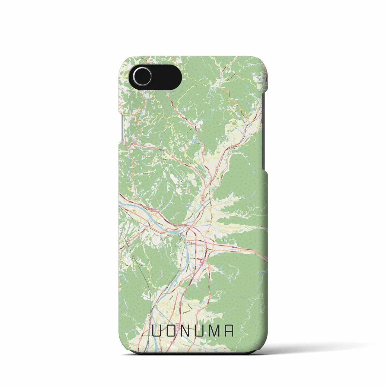 【魚沼（新潟県）】地図柄iPhoneケース（バックカバータイプ）