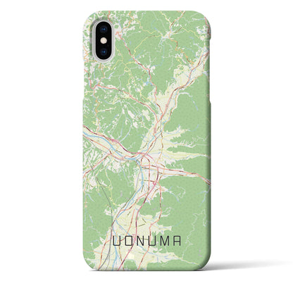 【魚沼（新潟県）】地図柄iPhoneケース（バックカバータイプ）