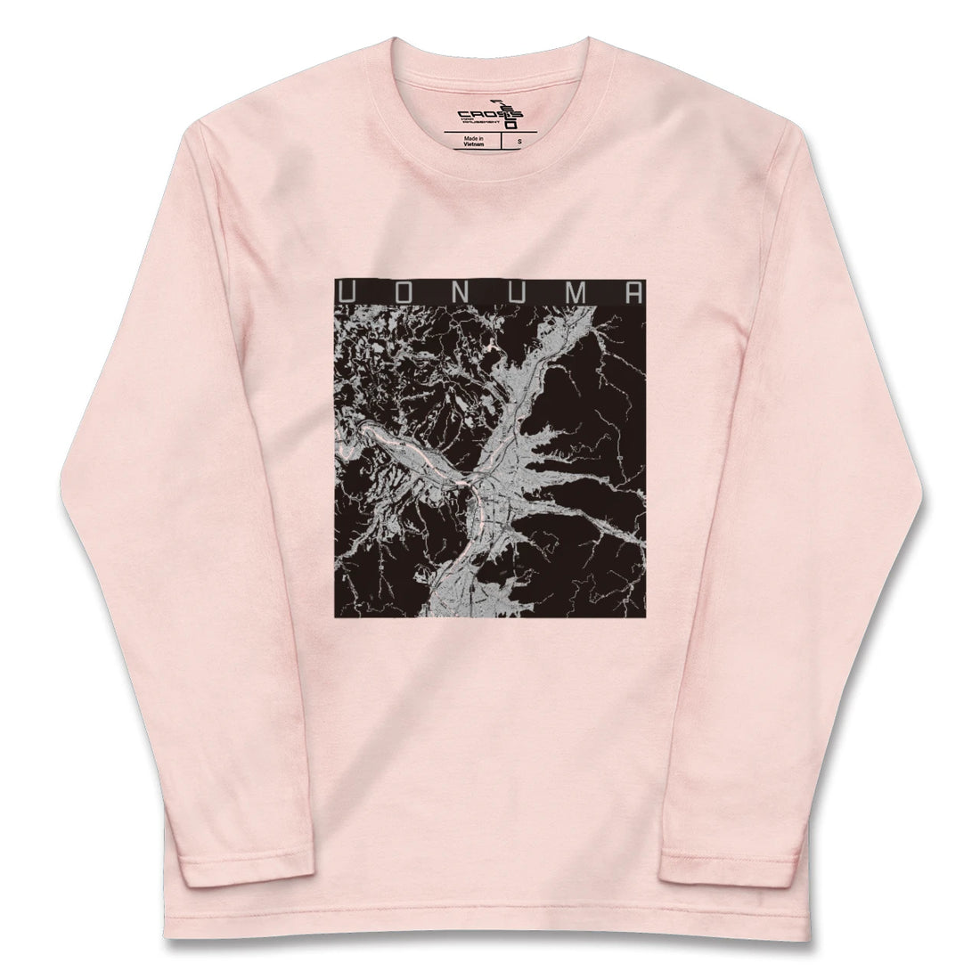 【魚沼(新潟県)】地図柄ロングスリーブTシャツ