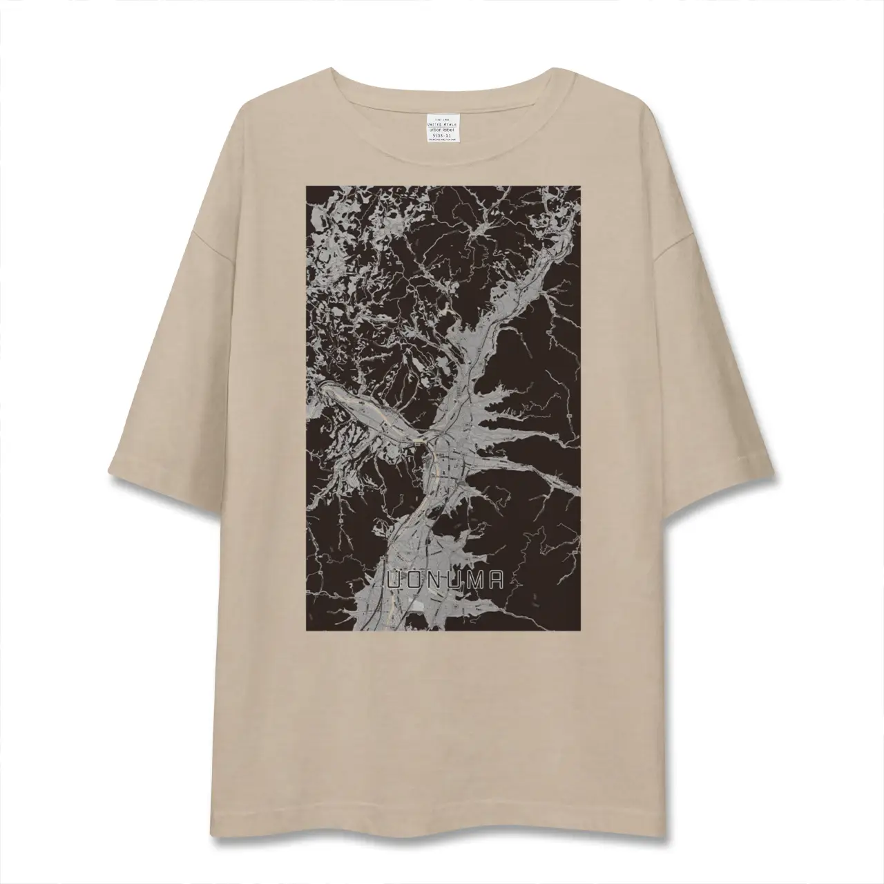 【魚沼（新潟県）】地図柄ビッグシルエットTシャツ