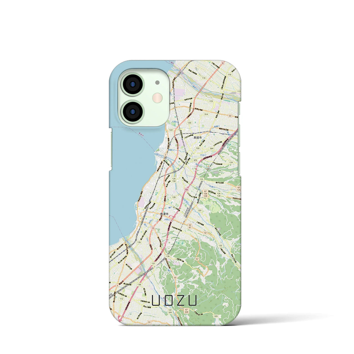 【魚津（富山県）】地図柄iPhoneケース（バックカバータイプ）