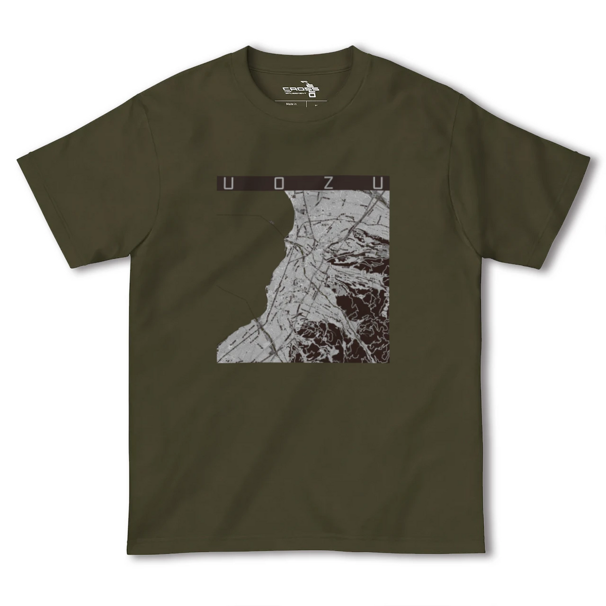 【魚津（富山県）】地図柄ヘビーウェイトTシャツ