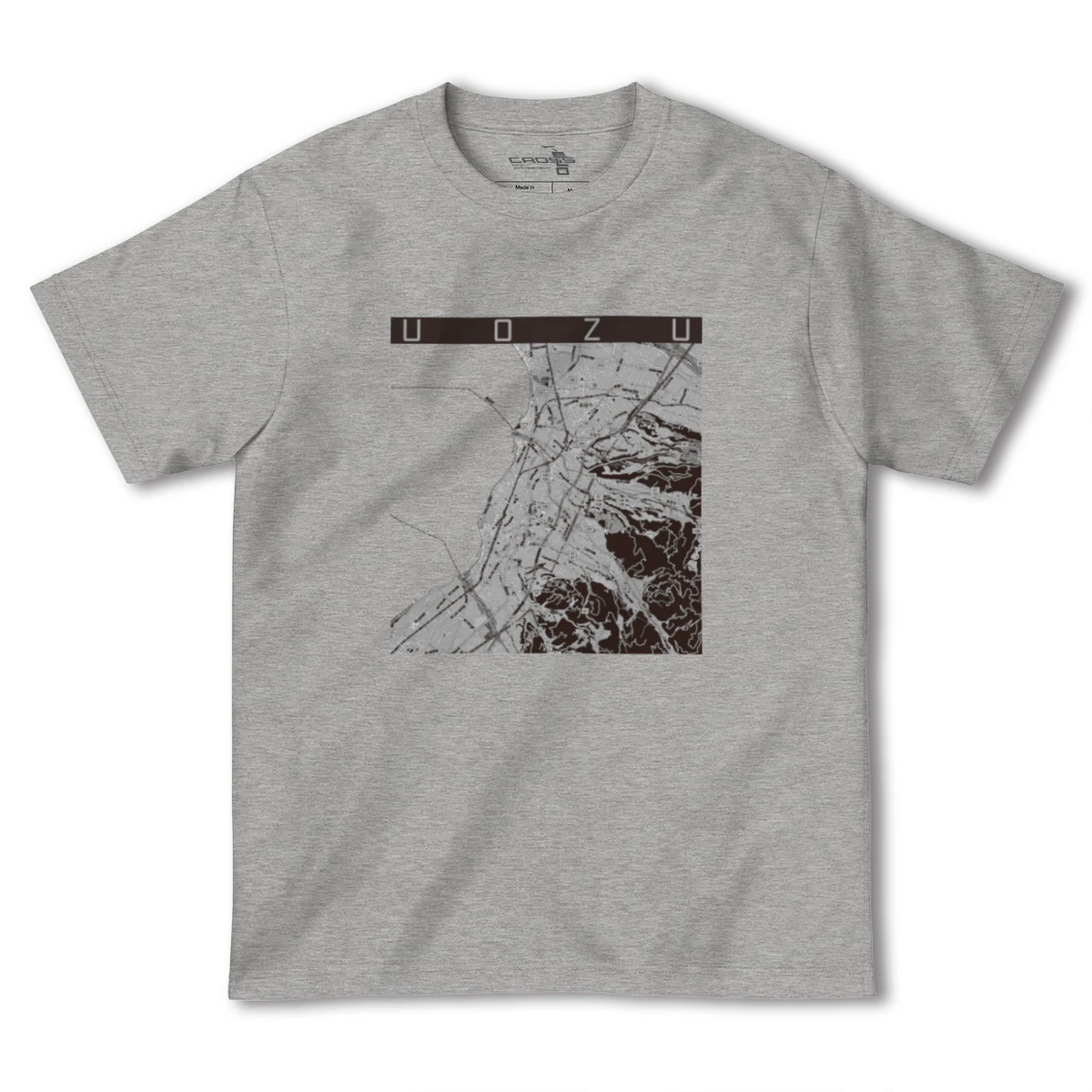 【魚津（富山県）】地図柄ヘビーウェイトTシャツ