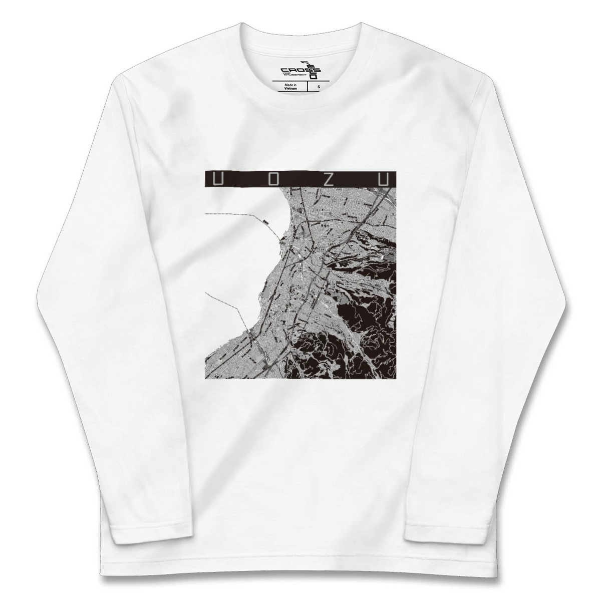 【魚津（富山県）】地図柄ロングスリーブTシャツ