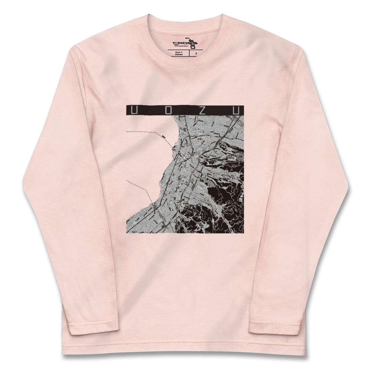 【魚津（富山県）】地図柄ロングスリーブTシャツ