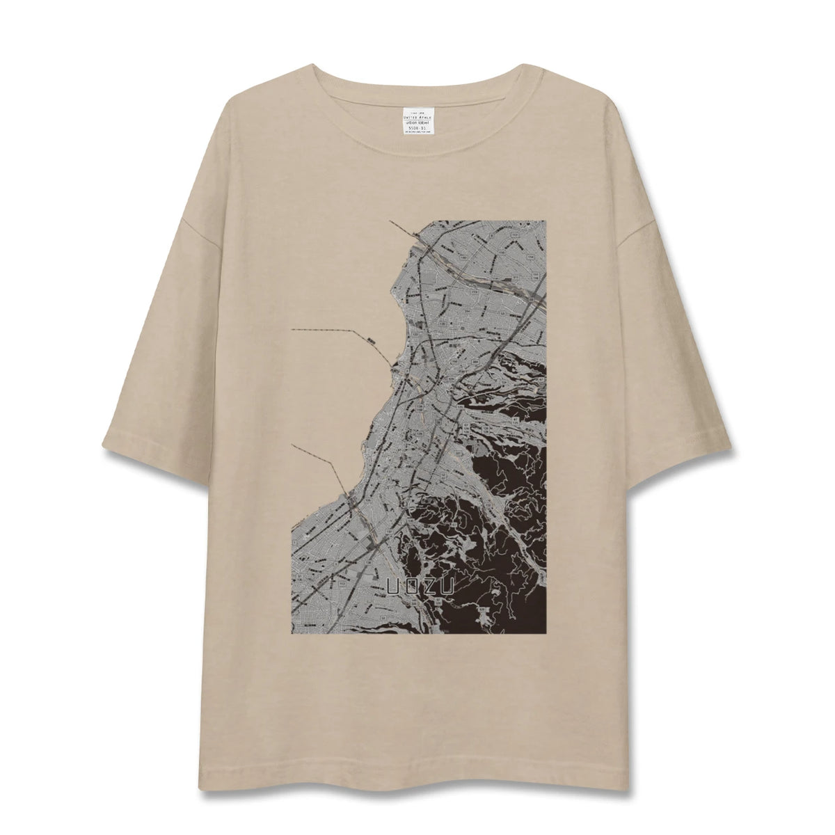 【魚津（富山県）】地図柄ビッグシルエットTシャツ