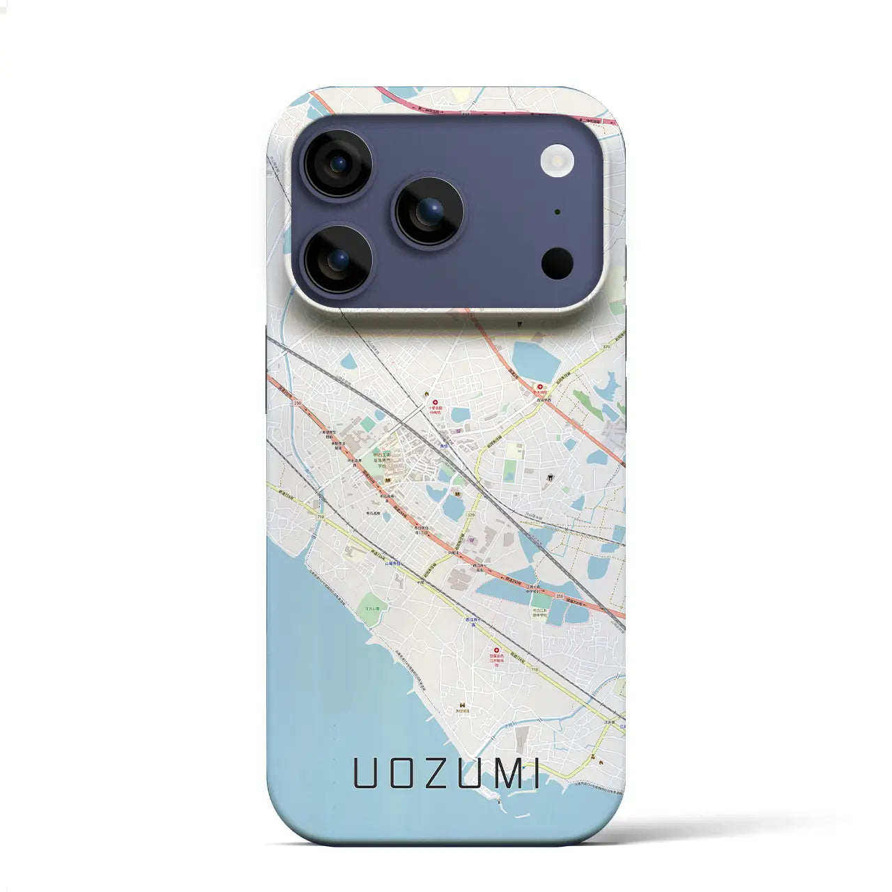 【魚住（兵庫県）】地図柄iPhoneケース（バックカバータイプ）