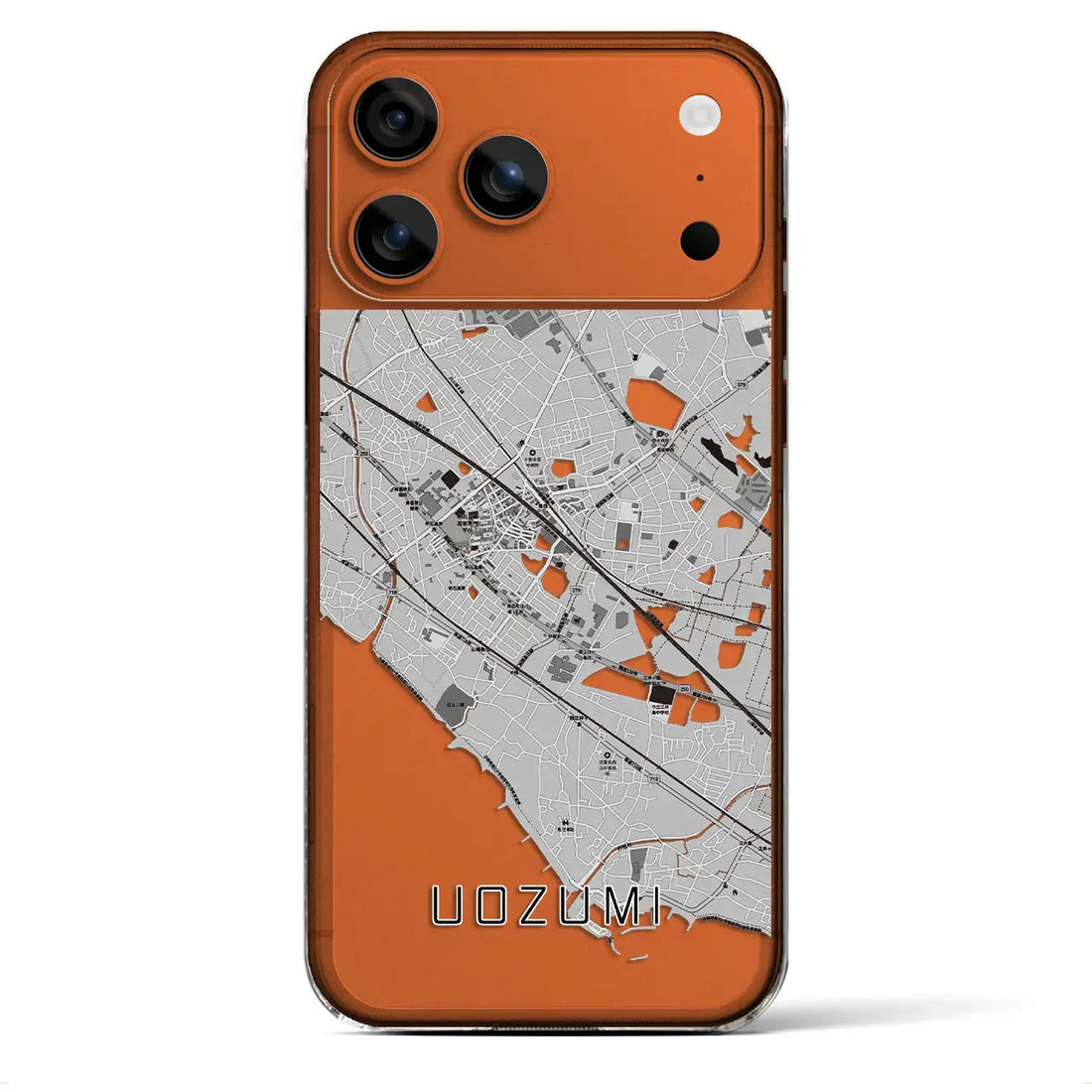 【魚住(兵庫県)】地図柄iPhoneケース(クリアタイプ)モノトーン・iPhone 17 Pro Max 用