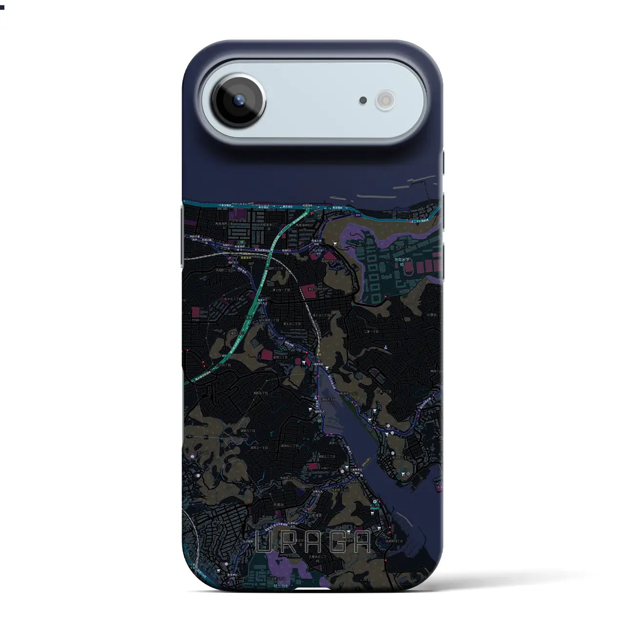 【浦賀（神奈川県）】地図柄iPhoneケース（バックカバータイプ）