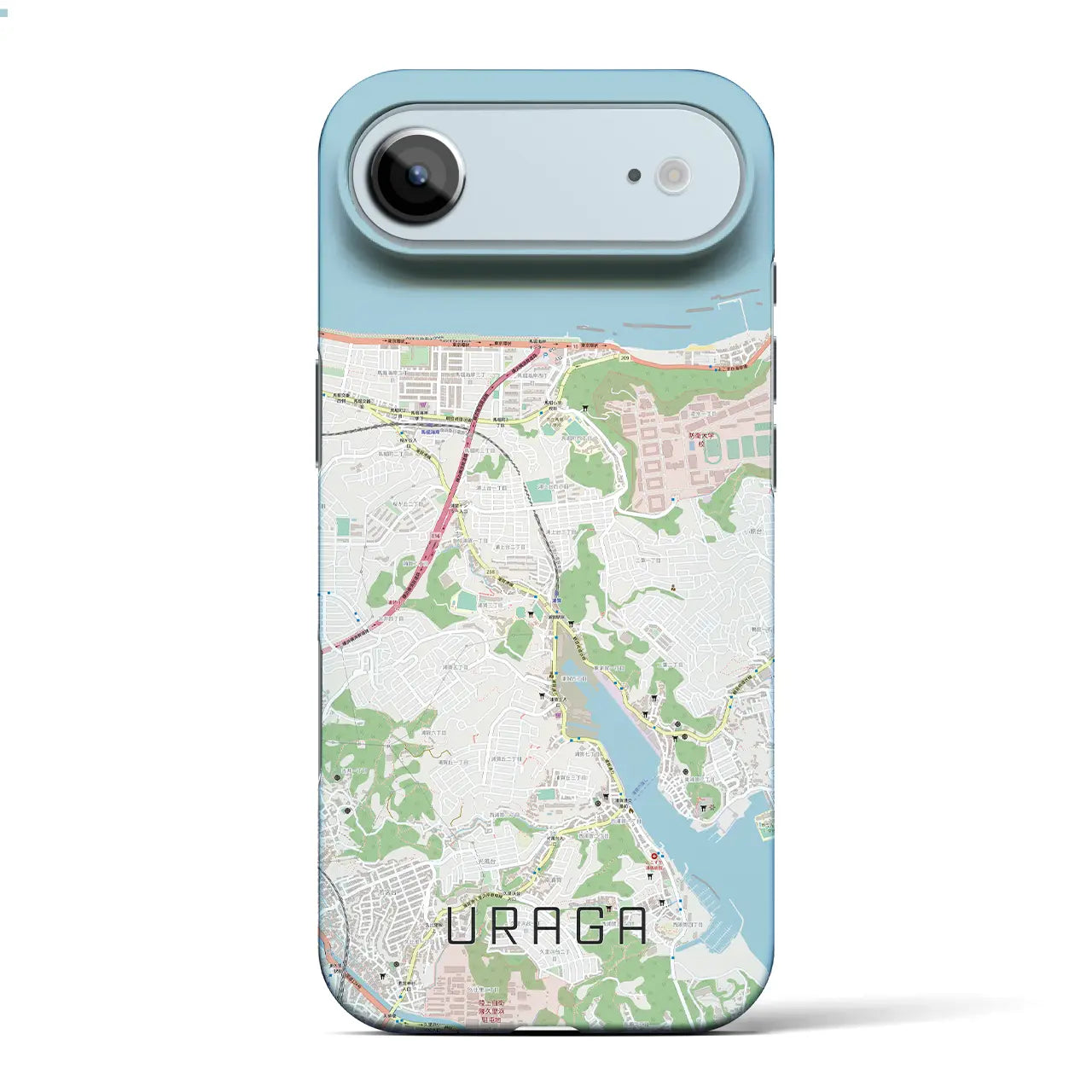 【浦賀（神奈川県）】地図柄iPhoneケース（バックカバータイプ）