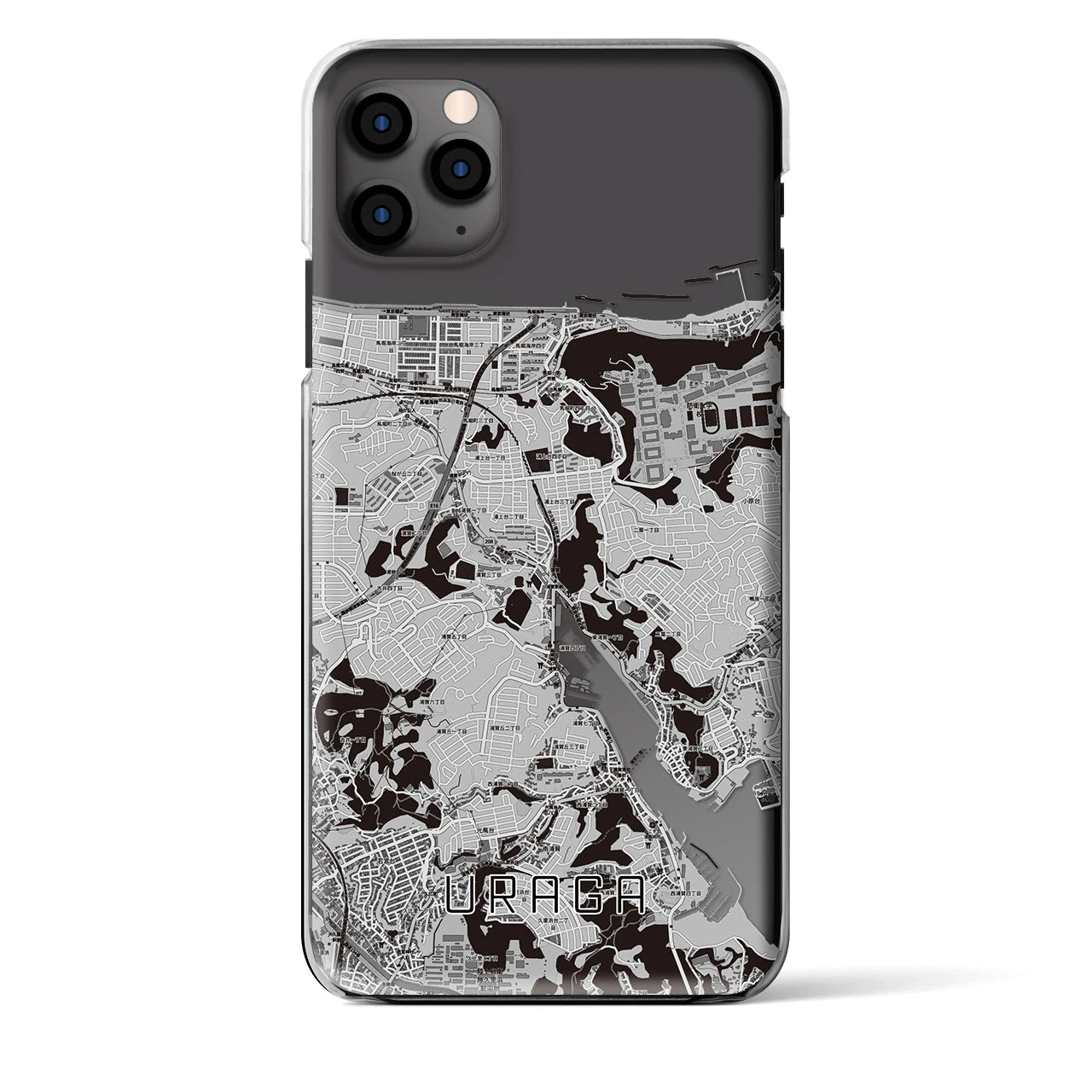 【浦賀（神奈川県）】地図柄iPhoneケース（クリアタイプ）