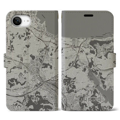 【浦賀（神奈川県）】地図柄iPhoneケース（手帳タイプ）