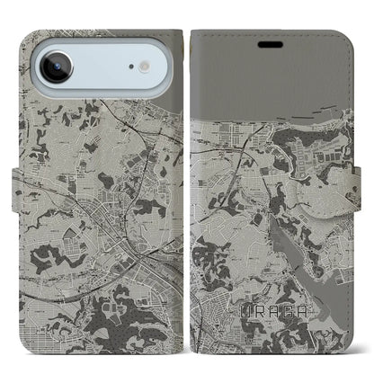 【浦賀（神奈川県）】地図柄iPhoneケース（手帳タイプ）