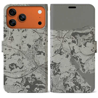 【浦賀（神奈川県）】地図柄iPhoneケース（手帳タイプ）