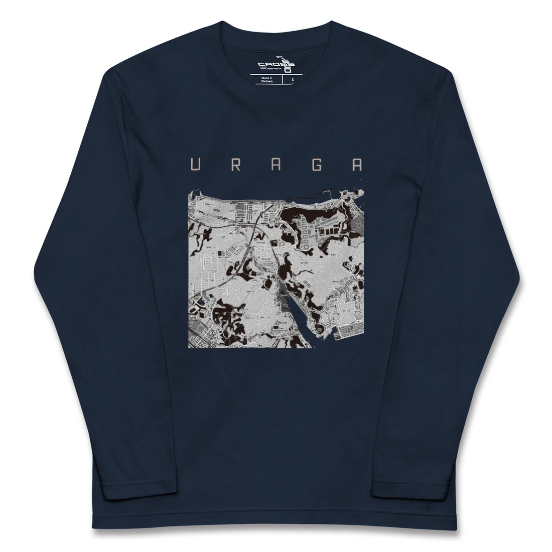 【浦賀（神奈川県）】地図柄ロングスリーブTシャツ