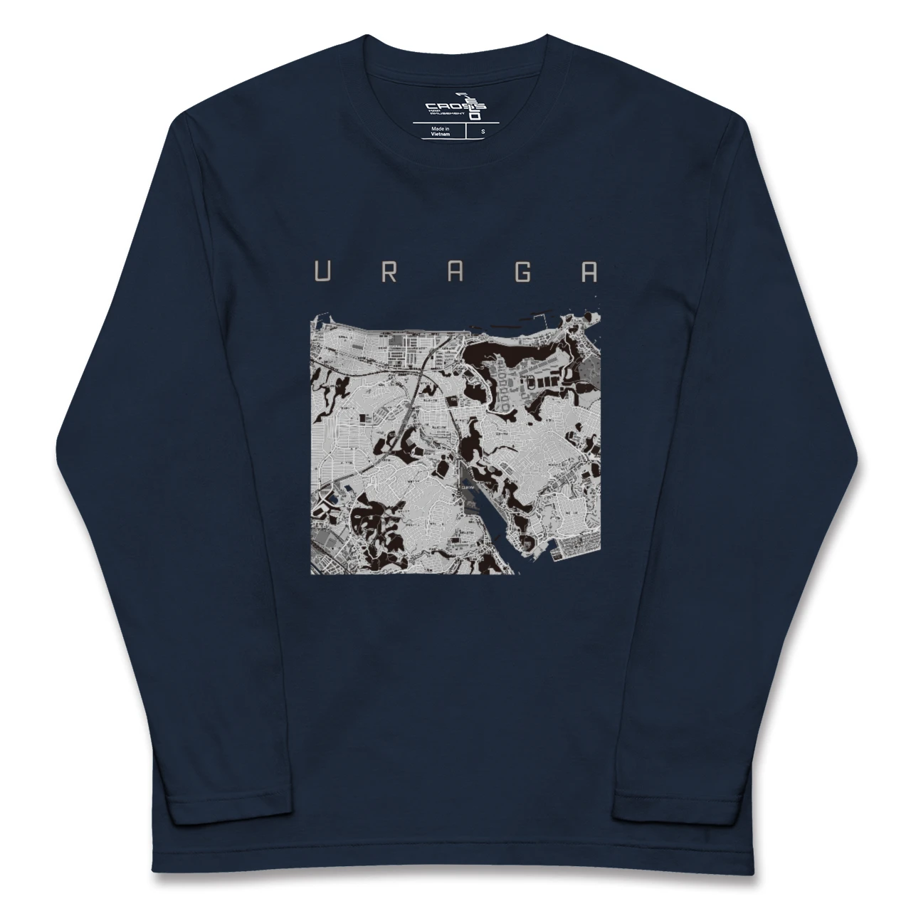【浦賀（神奈川県）】地図柄ロングスリーブTシャツ