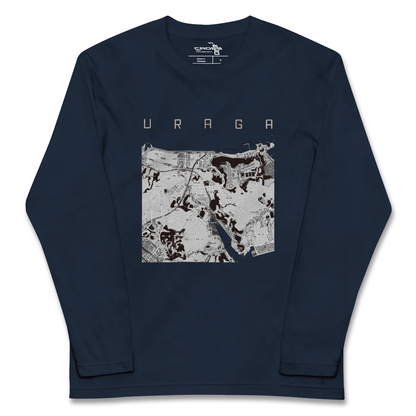 【浦賀（神奈川県）】地図柄ロングスリーブTシャツ