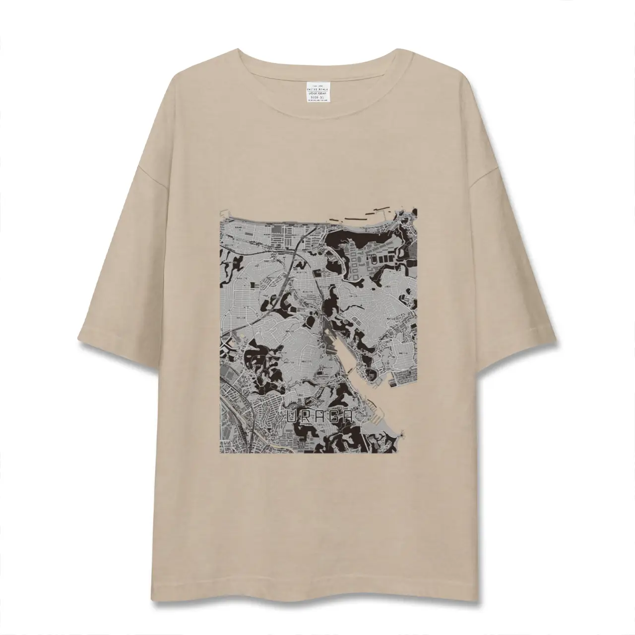 【浦賀（神奈川県）】地図柄ビッグシルエットTシャツ