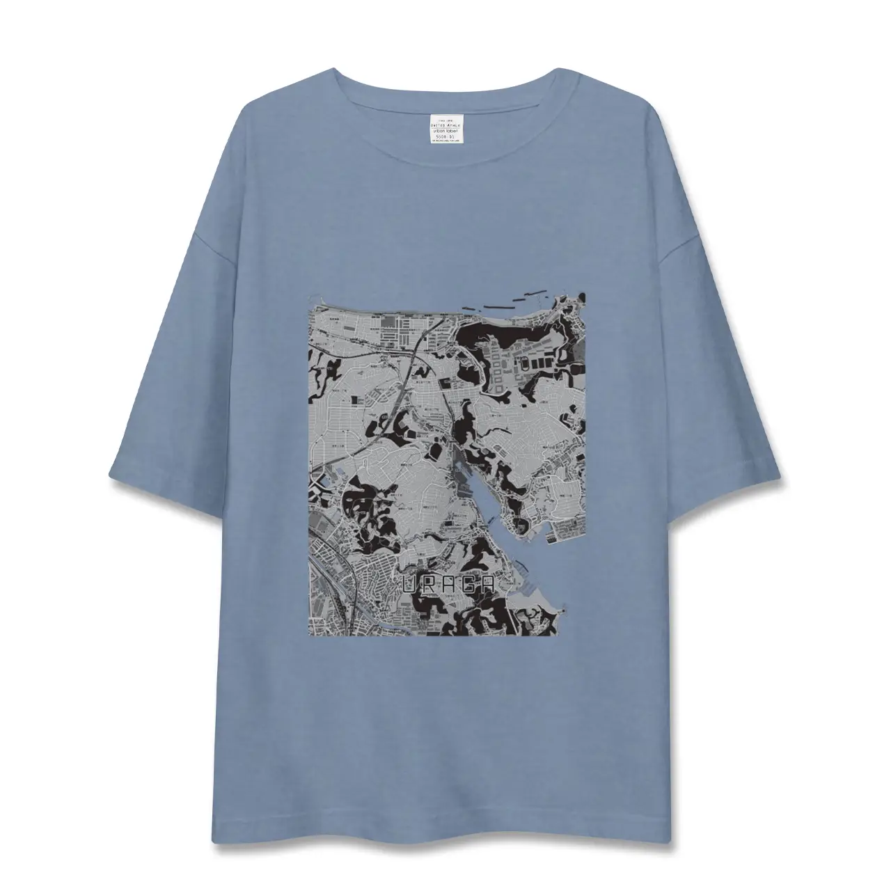 【浦賀（神奈川県）】地図柄ビッグシルエットTシャツ