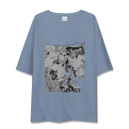 【浦賀（神奈川県）】地図柄ビッグシルエットTシャツ