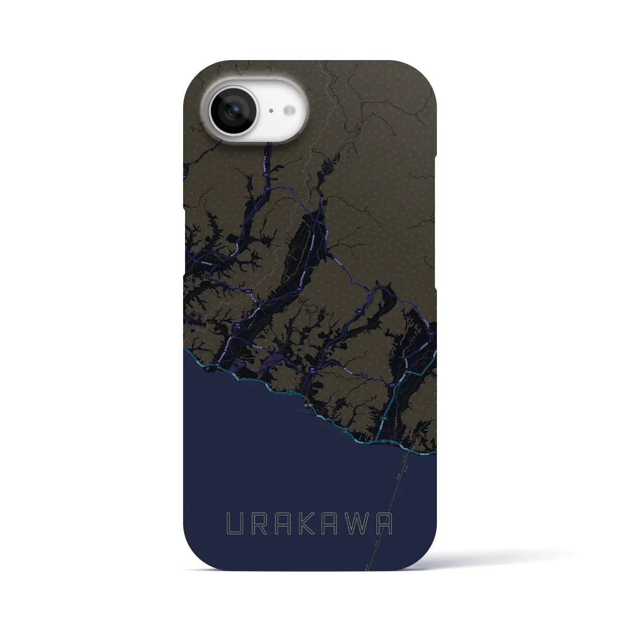 【浦河（北海道）】地図柄iPhoneケース（バックカバータイプ）