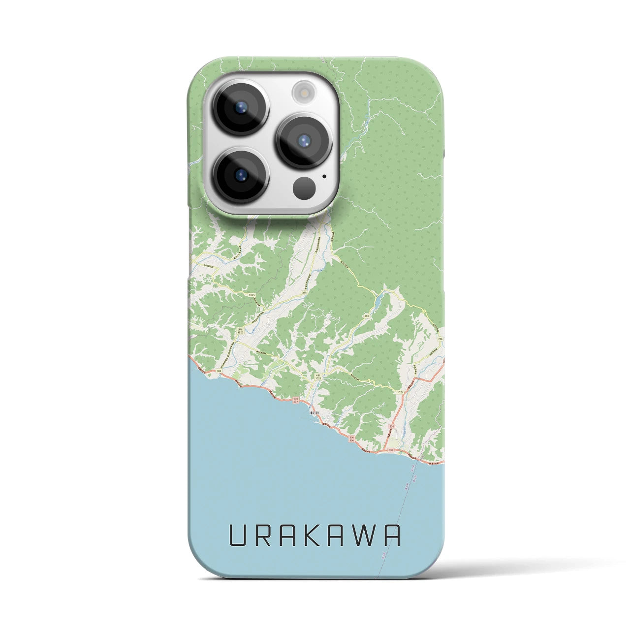 【浦河（北海道）】地図柄iPhoneケース（バックカバータイプ）