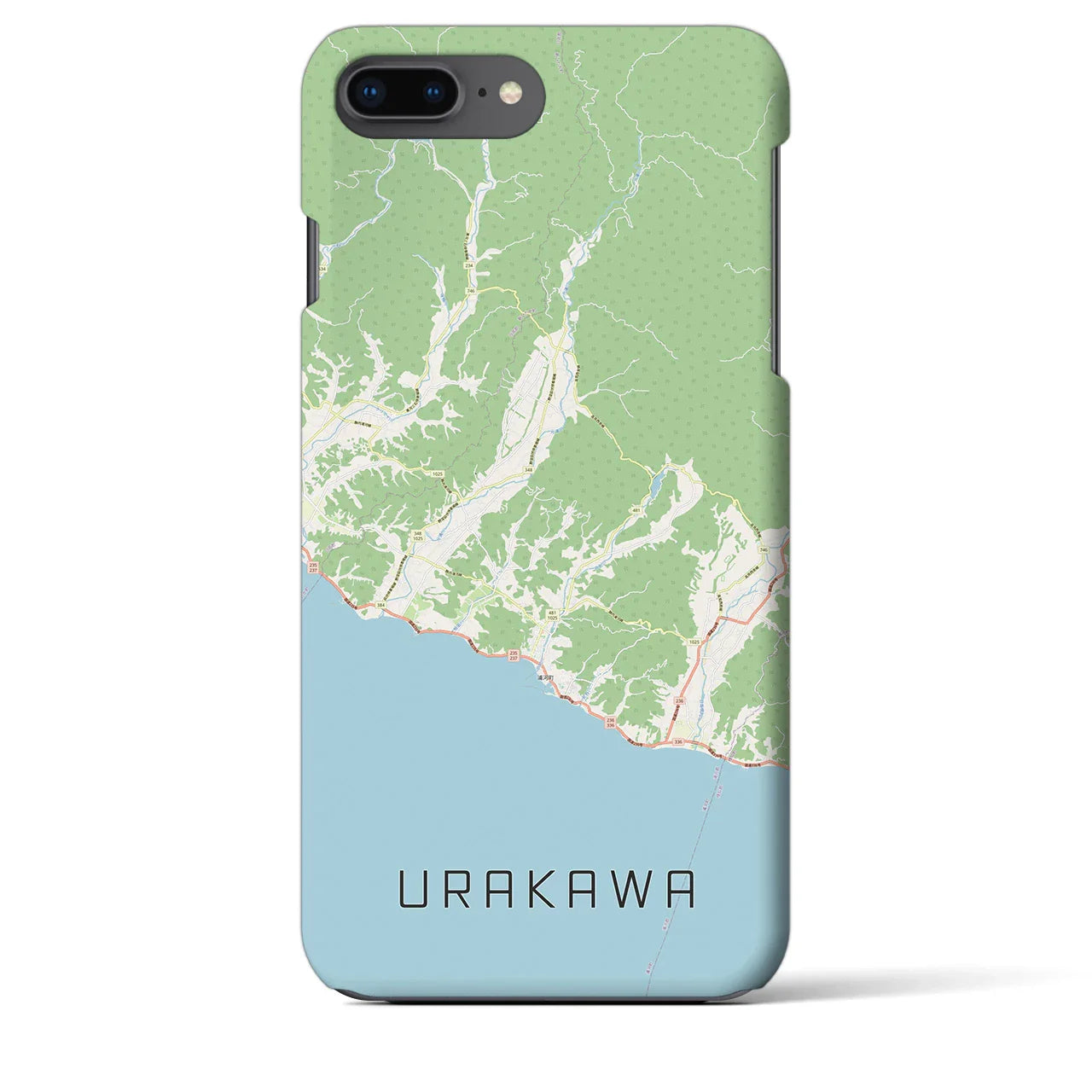 【浦河（北海道）】地図柄iPhoneケース（バックカバータイプ）